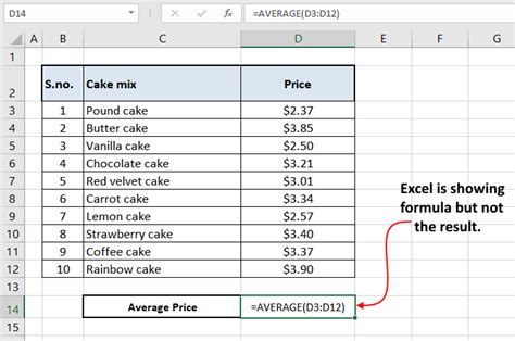 excel showing formula instead of result|excel not calculating correctly.